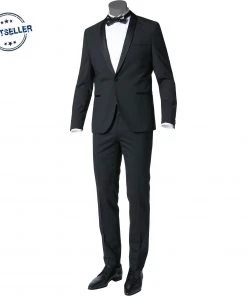 HUGO Smoking AlstonS-HetonS 50321048+49/001 Smoking Alston-Heton, Slim Fit, Schurwoll-Stretch, Schwarz, Black