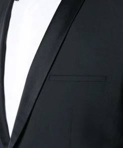 HUGO Smoking AlstonS-HetonS 50321048+49/001 Smoking Alston-Heton, Slim Fit, Schurwoll-Stretch, Schwarz, Black -Anzüge & Westen Verkäufe 257008 norm3