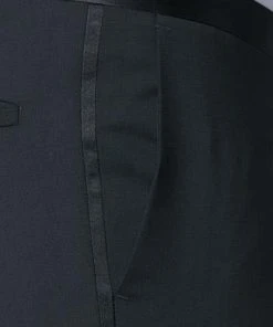 HUGO Smoking AlstonS-HetonS 50321048+49/001 Smoking Alston-Heton, Slim Fit, Schurwoll-Stretch, Schwarz, Black -Anzüge & Westen Verkäufe 257008 norm8