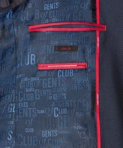 CG Anzug 50/102S1/423712+433063+441013/62 Anzug mit Weste, Slim Fit, Schurwolle Super100, Dunkelblau gemustert, Marine -Anzüge & Westen Verkäufe 260703 norm5