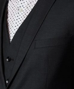 CG Anzug 50/102S1/423712+4330063+441013/90 Anzug mit Weste, Slim Fit, Schurwolle Super100, Schwarz , Schwarz -Anzüge & Westen Verkäufe 260704 norm3