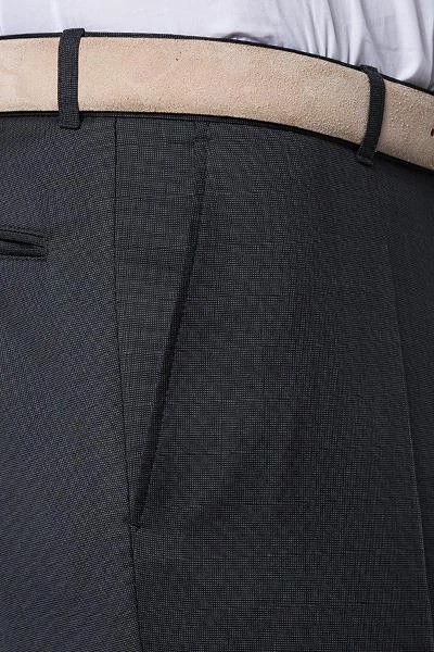 Carl Gross Hose Silvio 60/049N0/338271/82 Regular Fit, Schurwolle Super110 REDA, Anthrazit meliert, Anthrazit 5 Carl Gross Hose Silvio 60/049N0/338271/82 Regular Fit, Schurwolle Super110 REDA, Anthrazit meliert, Anthrazit – Bild 3