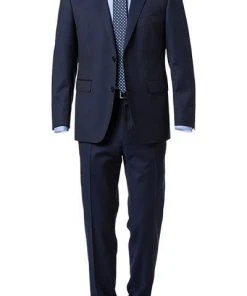 Carl Gross Anzug 60/049N0/324772+338271/63 Regular Fit, Schurwolle Super110 REDA, Dunkelblau meliert, Marine