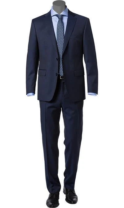 Carl Gross Anzug 60/049N0/324772+338271/63 Regular Fit, Schurwolle Super110 REDA, Dunkelblau meliert, Marine 3 Carl Gross Anzug 60/049N0/324772+338271/63 Regular Fit, Schurwolle Super110 REDA, Dunkelblau meliert, Marine