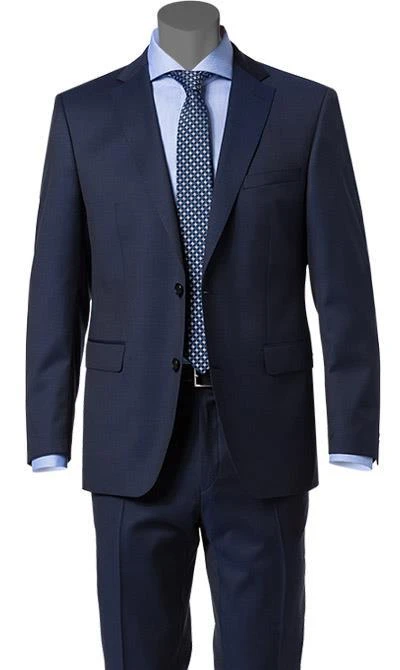 Carl Gross Anzug 60/049N0/324772+338271/63 Regular Fit, Schurwolle Super110 REDA, Dunkelblau meliert, Marine 4 Carl Gross Anzug 60/049N0/324772+338271/63 Regular Fit, Schurwolle Super110 REDA, Dunkelblau meliert, Marine – Bild 2
