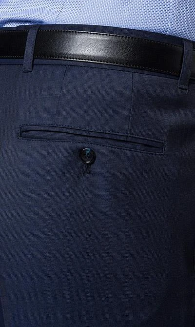 Carl Gross Anzug 60/049N0/324772+338271/63 Regular Fit, Schurwolle Super110 REDA, Dunkelblau meliert, Marine 11 Carl Gross Anzug 60/049N0/324772+338271/63 Regular Fit, Schurwolle Super110 REDA, Dunkelblau meliert, Marine – Bild 9