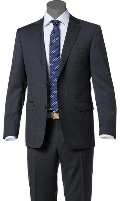 Carl Gross Anzug 60/049N0/324772+338271/82 Regular Fit, Schurwolle Super110 REDA, Anthrazit meliert, Anthrazit 4 Carl Gross Anzug 60/049N0/324772+338271/82 Regular Fit, Schurwolle Super110 REDA, Anthrazit meliert, Anthrazit – Bild 2