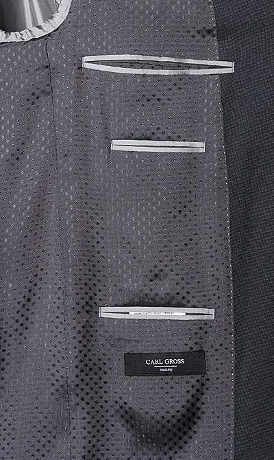 Carl Gross Anzug 60/049N0/324772+338271/82 Regular Fit, Schurwolle Super110 REDA, Anthrazit meliert, Anthrazit 7 Carl Gross Anzug 60/049N0/324772+338271/82 Regular Fit, Schurwolle Super110 REDA, Anthrazit meliert, Anthrazit – Bild 5