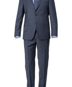 Pierre Cardin Anzug 52250+72002/850/11461/3350 Regular Fit, Schurwolle, Saphirblau meliert, Ocean