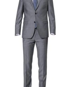 Carl Gross Anzug 60-045N1/323022+332023/81 Modern Fit, Schurwolle Super110, Stahlgrau, Grau