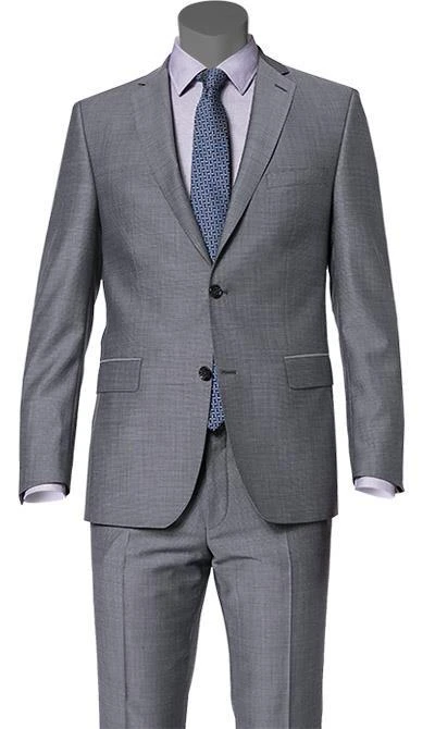 Carl Gross Anzug 60-045N1/323022+332023/81 Modern Fit, Schurwolle Super110, Stahlgrau, Grau 4 Carl Gross Anzug 60-045N1/323022+332023/81 Modern Fit, Schurwolle Super110, Stahlgrau, Grau – Bild 2