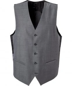 CG Weste Carlton 50/102S1/441013/81 Slim Fit, Schurwolle, Dunkelgrau, Grau