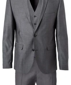 CG Anzug 50/102S1/423712+433063+441013/81 Slim Fit, Schurwolle Super100, Dunkelgrau gemustert, Grau -Anzüge & Westen Verkäufe 261577 norm2