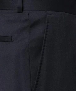 Carl Gross Hose Steve 00/001N0/338323/63 Modern Fit, Schurwolle LANIFICIO FLLI CERRUTI, Nachtblau -Anzüge & Westen Verkäufe 268567 norm3