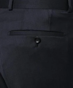 Carl Gross Hose Steve 00/001N0/338323/63 Modern Fit, Schurwolle LANIFICIO FLLI CERRUTI, Nachtblau -Anzüge & Westen Verkäufe 268567 norm4