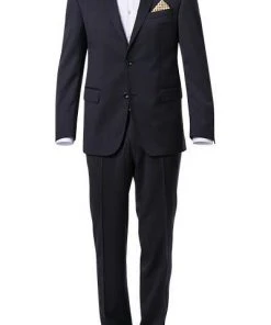 Carl Gross Anzug 00/001N0/324972+338323/63 Modern Fit, Schurwolle LANIFICIO FLLI CERRUTI, Nachtblau