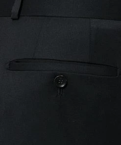 Carl Gross Anzug 00/001N0/324972+338323/90 Modern Fit, Schurwolle LANIFICIO FLLI CERRUTI, Schwarz -Anzüge & Westen Verkäufe 268572 norm9