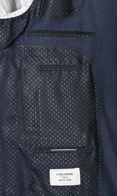 Carl Gross Anzug 60/048N1/324972+338323/63 Modern Fit, Schurwolle GUABELLO, Dunkelblau gemustert, Dunkelblau 7 Carl Gross Anzug 60/048N1/324972+338323/63 Modern Fit, Schurwolle GUABELLO, Dunkelblau gemustert, Dunkelblau – Bild 5