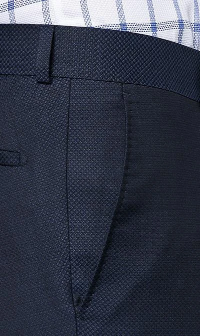 Carl Gross Anzug 60/048N1/324972+338323/63 Modern Fit, Schurwolle GUABELLO, Dunkelblau gemustert, Dunkelblau 10 Carl Gross Anzug 60/048N1/324972+338323/63 Modern Fit, Schurwolle GUABELLO, Dunkelblau gemustert, Dunkelblau – Bild 8
