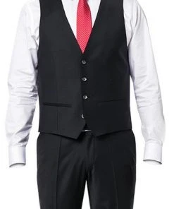 ROY ROBSON Weste S05050381704100/A001 Slim Fit, Schurwollw, Schwarz