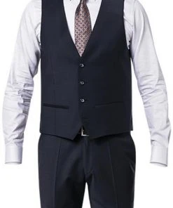 ROY ROBSON Weste S05050381704100/A401 Slim Fit, Schurwolle, Nachtblau meliert, Nachtblau