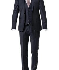 ROY ROBSON ROY R. Anzug S00050381694700+295400+704100/A401 Anzug mit Weste, Slim Fit, Schurwoll-Stretch, Nachtblau