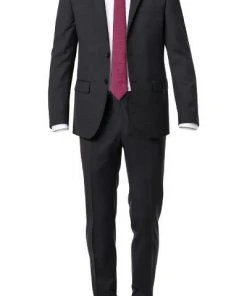 Daniel Hechter Anzug 40200/100103+40250/990 Modern Fit, Schurwolle Super120 GUABELLO, Schwarz meliert, Black