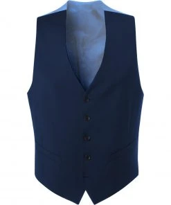 DIGEL Weste Modern Fit Dan 99832/160008/24 Schurwolle Super100 Marzotto, Marine