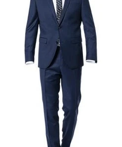 CG Anzug 60/111S1/423682+433053/62 Modern Fit, Schurwolle, Blau gemustert, Marine