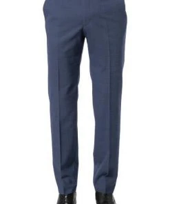 DIGEL Hose Modern Fit Per 99601/111066/24 Hose Per, Schurwolle Fleckenschutz, Mittelblau meliert, Blau