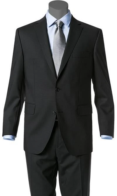 Carl Gross Anzug 57/0039/1751+1075/90 Regular Fit, Schurwolle, Schwarz 4 Carl Gross Anzug 57/0039/1751+1075/90 Regular Fit, Schurwolle, Schwarz – Bild 2