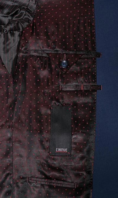 CINQUE Anzug Cipanetti 2298+2198/1501/65 Super Slim, Schurwolle, Blau, Marine 7 CINQUE Anzug Cipanetti 2298+2198/1501/65 Super Slim, Schurwolle, Blau, Marine – Bild 5
