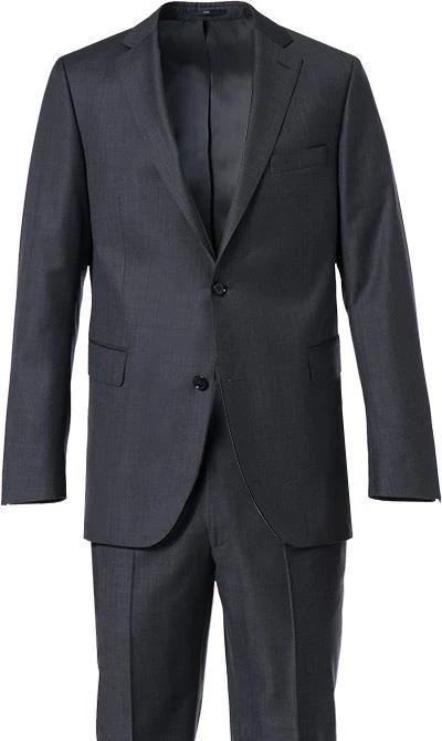 EDUARD DRESSLER Anzug 00510/6B01+3B25/28 Shaped Fit, Schurwolle Super140, Graphit meliert, Graphit 4 EDUARD DRESSLER Anzug 00510/6B01+3B25/28 Shaped Fit, Schurwolle Super140, Graphit meliert, Graphit – Bild 2