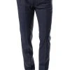 ROY ROBSON Hose 5022/0240/719 Slim Fit, Schurwolle Super110 REDA, Dunkelblau kariert, Nachtblau -Anzüge & Westen Verkäufe 275182 norm