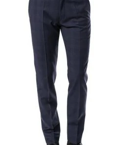 ROY ROBSON Hose 5022/0240/719 Slim Fit, Schurwolle Super110 REDA, Dunkelblau kariert, Nachtblau