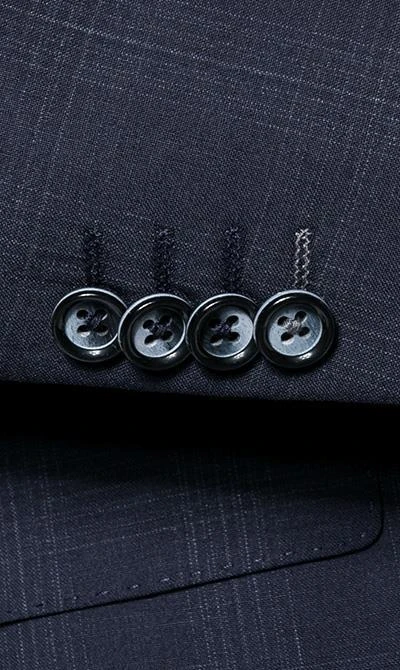 ROY ROBSON Anzug 5022/2062+0240+21/719 Anzug mit Weste, Slim Fit, Schurwolle Super110 REDA, Dunkelblau kariert, Nachtblau 6 ROY ROBSON Anzug 5022/2062+0240+21/719 Anzug mit Weste, Slim Fit, Schurwolle Super110 REDA, Dunkelblau kariert, Nachtblau – Bild 4