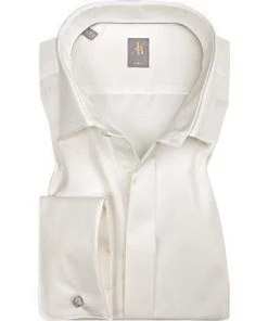 Jacques Britt Slim Fit Gala-Scala UMA 960268/02 Hemd, Popeline, Ecru