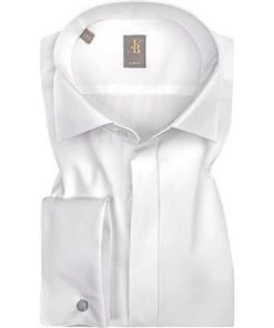 Jacques Britt Slim Fit Gala-Venezia UMA 960267/01 Hemd, Popeline, Weiß