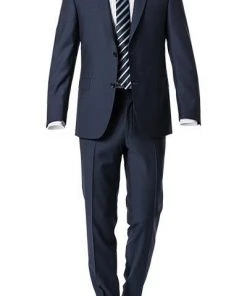 Carl Gross Anzug 60-045N1/323022+332023/63 Modern Fit, Schurwolle, Navy meliert, Marine