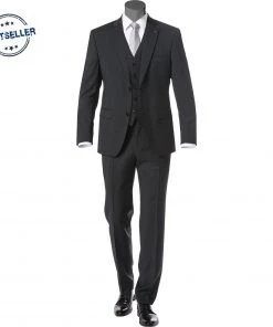 ROY ROBSON Anzug 5000/3042+0340+30/009 Anzug mit Weste, Regular Fit, Schurwolle Super110 REDA, Anthrazit meliert, Anthrazit