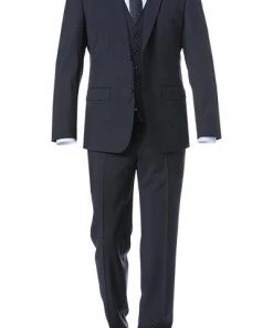 ROY ROBSON Anzug 5000/3042+0340+30/019 Anzug mit Weste, Regular Fit, Schurwolle Super110 REDA, Nachtblau, Marine