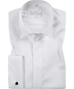 Botthof Smokinghemd Slim Kläppchen 37-85-292/10 Slim Fit, Popeline, Weiß