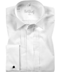 Botthof Smokinghemd Slim Kläppchen 37-85-294/10 Slim Fit, Popeline, Weiß