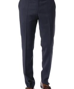 BOSS Hose Lenon1 50380505/410 Regular Fit, Schurwolle, Nachtblau meliert, Blau