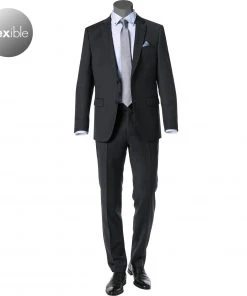 bugatti Anzug Fit Flexcity 793400+788500/99710/280 Modern Fit, Schurwoll-Stretch Flexcity, Anthrazit meliert, Anthrazit