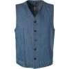 Marc O'Polo Weste 823 0172 81010/856 Shaped Fit, Baumwolle-Leinen, Blau, Jeansblau