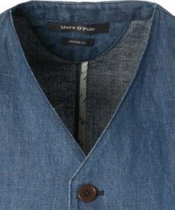 Marc O'Polo Weste 823 0172 81010/856 Shaped Fit, Baumwolle-Leinen, Blau, Jeansblau 7 Marc O'Polo Weste 823 0172 81010/856 Shaped Fit, Baumwolle-Leinen, Blau, Jeansblau -Anzüge & Westen Verkäufe 288312 norm3