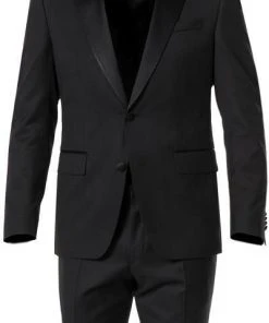 BOSS Smoking 50379895+50375814/001 Smoking Halwod-Glan, Schurwolle Super120 GUABELLO, Schwarz -Anzüge & Westen Verkäufe 288359 norm2