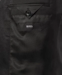 BOSS Smoking 50379895+50375814/001 Smoking Halwod-Glan, Schurwolle Super120 GUABELLO, Schwarz -Anzüge & Westen Verkäufe 288359 norm5