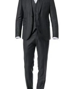 CG Anzug 40/016N0/423732+433103+441023/83 Anzug mit Weste, Slim Fit, Schurwolle, Anthrazit
